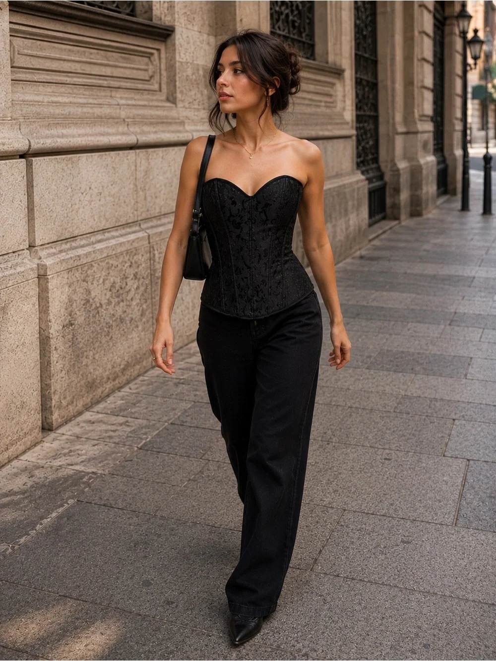 Strapless Black Corset size M